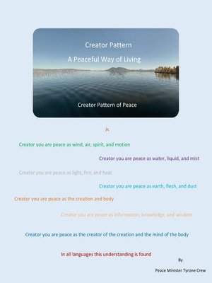 cover image of Creator Pattern a Peaceful Way of Living